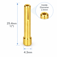 WP-9 TIG COLLET SHORT BRASS 2.4mm